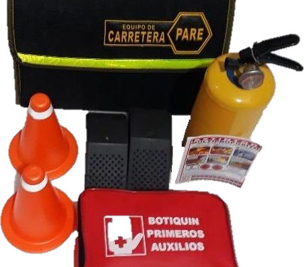 Kit carretera en aleta felpa  con botiquín x 18 productos