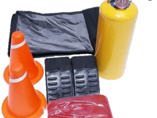 Kit carretero en lona con  Botiquín x 5 productos